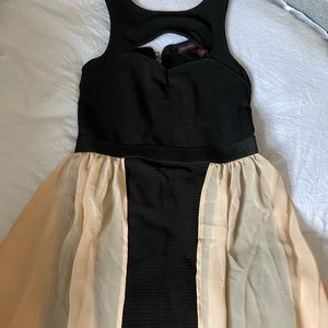 Black and cream dress